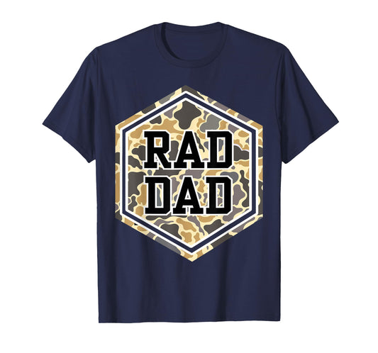Vintage Rad Camo Dad Daddy Grandpa Papa Fathers Day Dad Life T-Shirt