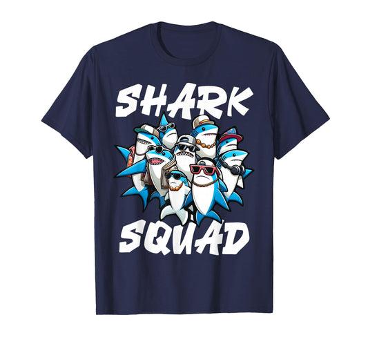 Cool Shark Shark Squad Beach Funny Shark T-Shirt