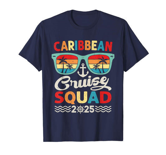 Caribbean Cruise Squad 2025 Family Vacation Trip Matching T-Shirt