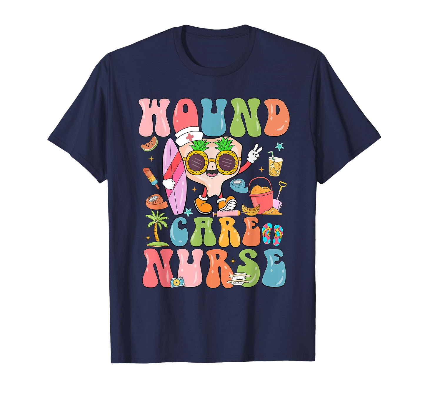 Funny Wound Care Nurse Summer Vibes Nurse Specialist T-Shirt