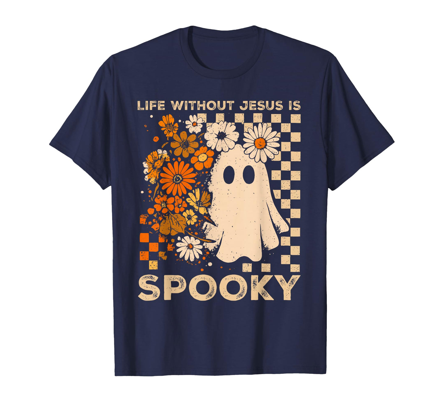Life Without Jesus is Spooky Floral Christian Halloween T-Shirt