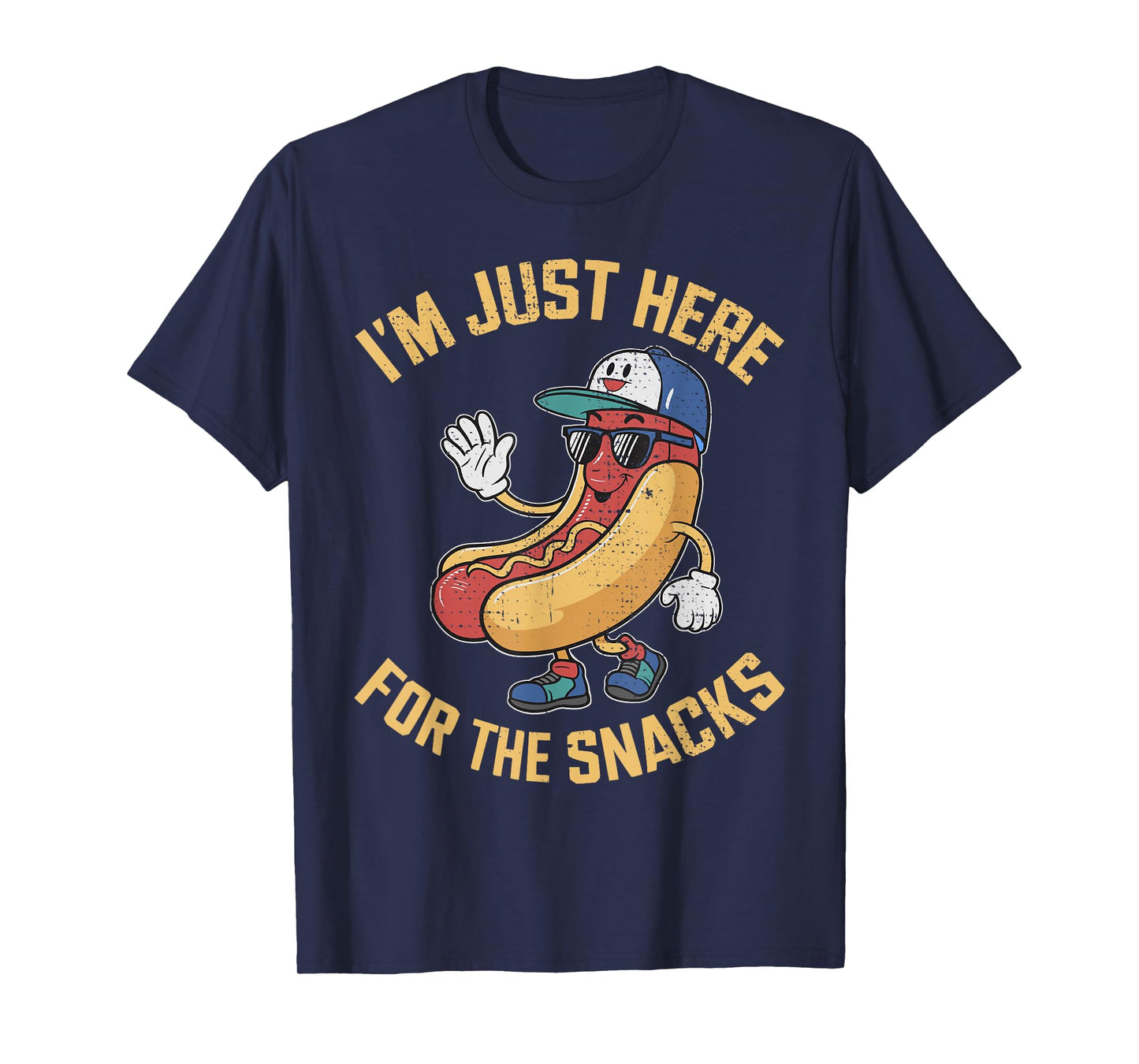 Funny I'm Just Here For The Snacks Football T-Shirt