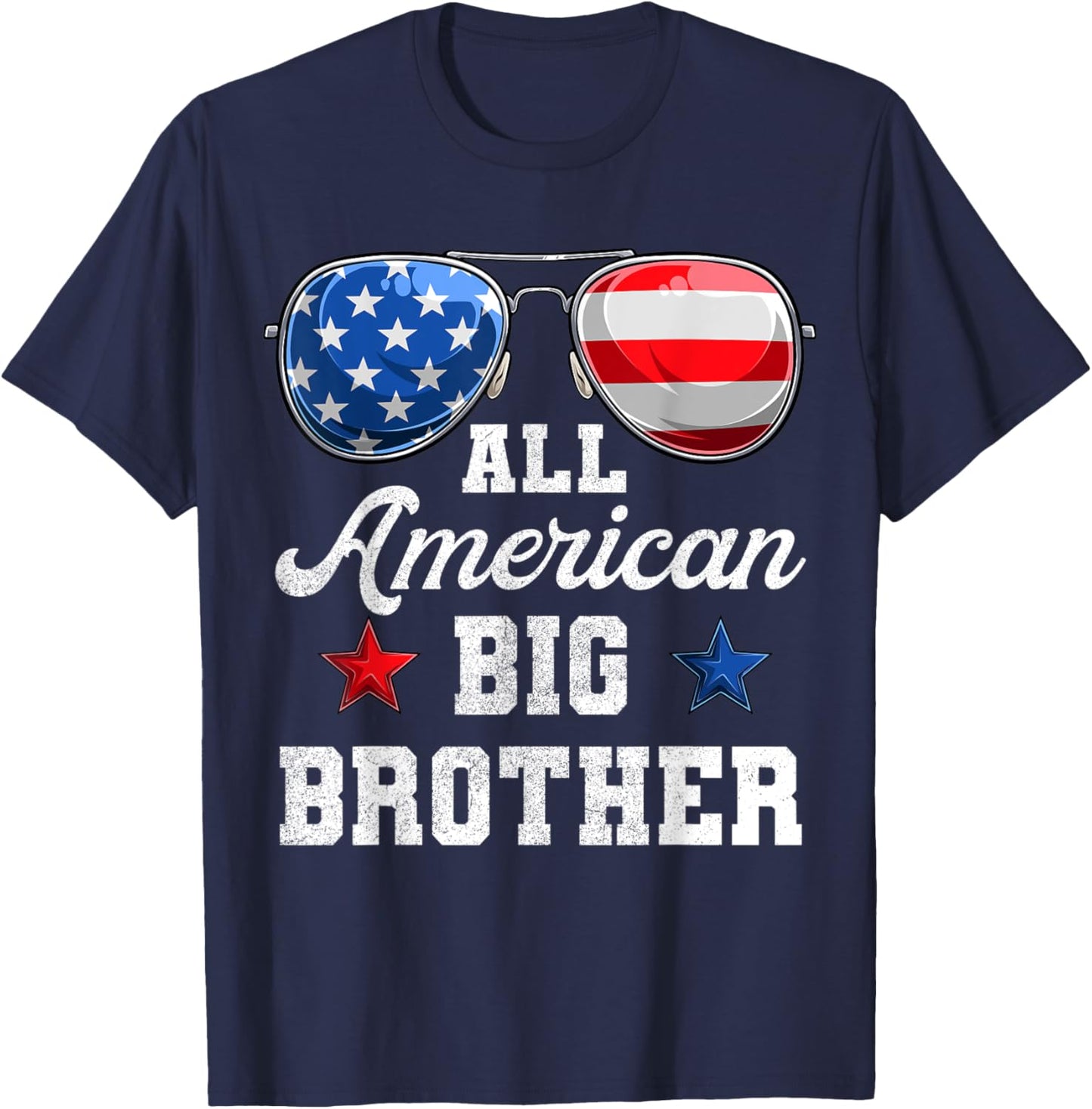 4th Of July Family Matching Shirts, All American Big Brother T-Shirt