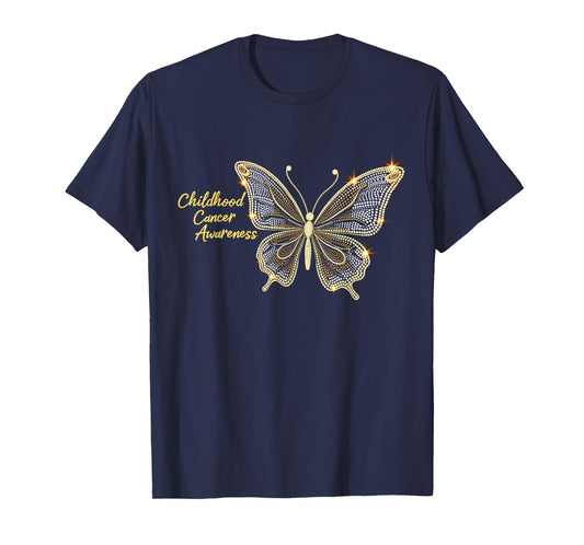Childhood Cancer Awareness Butterfly Warrior Supporter T-Shirt