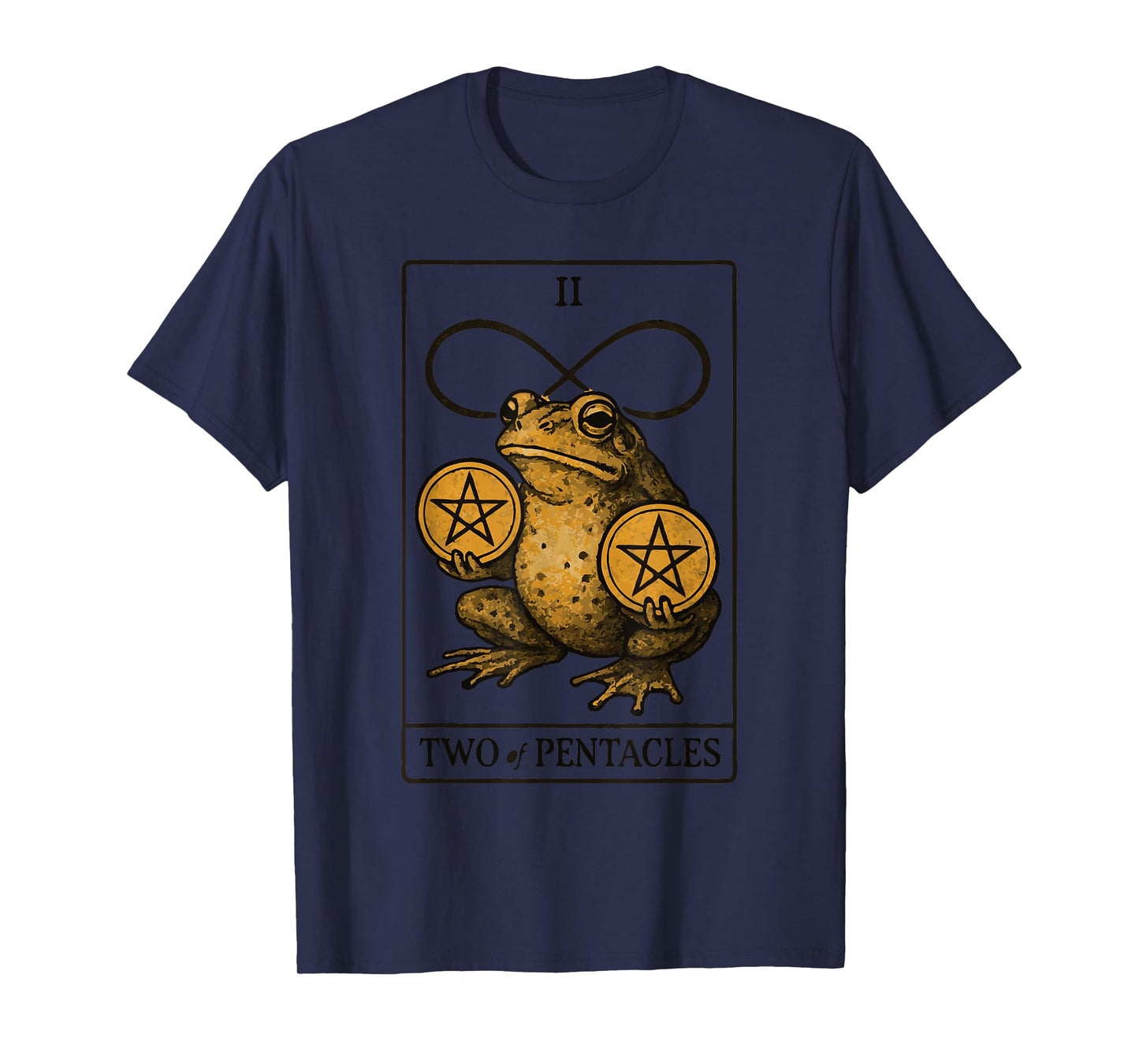 Toad Two Of Pentacles Tarot Card T-Shirt