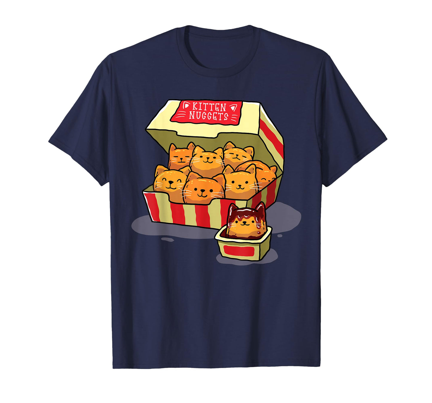 InGENIUS Funny Cat Owner Shirts & Gifts Kitten Nuggets Food Pun Cat Lover Gift Chicken Nuggets Unisex-Adults T-Shirt Black Small