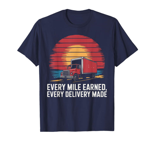 Box Truck Driving Truck Driver Proud Trucker T-Shirt