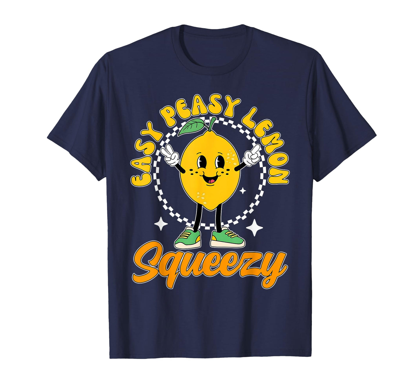 Retro Groovy Easy Peasy Lemon Squeezy Hello Summer Vacation T-Shirt