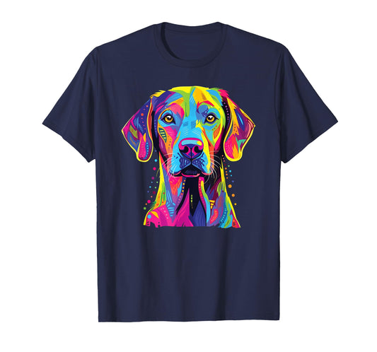 Watercolor Colorful Blue Lacy Dog T-Shirt