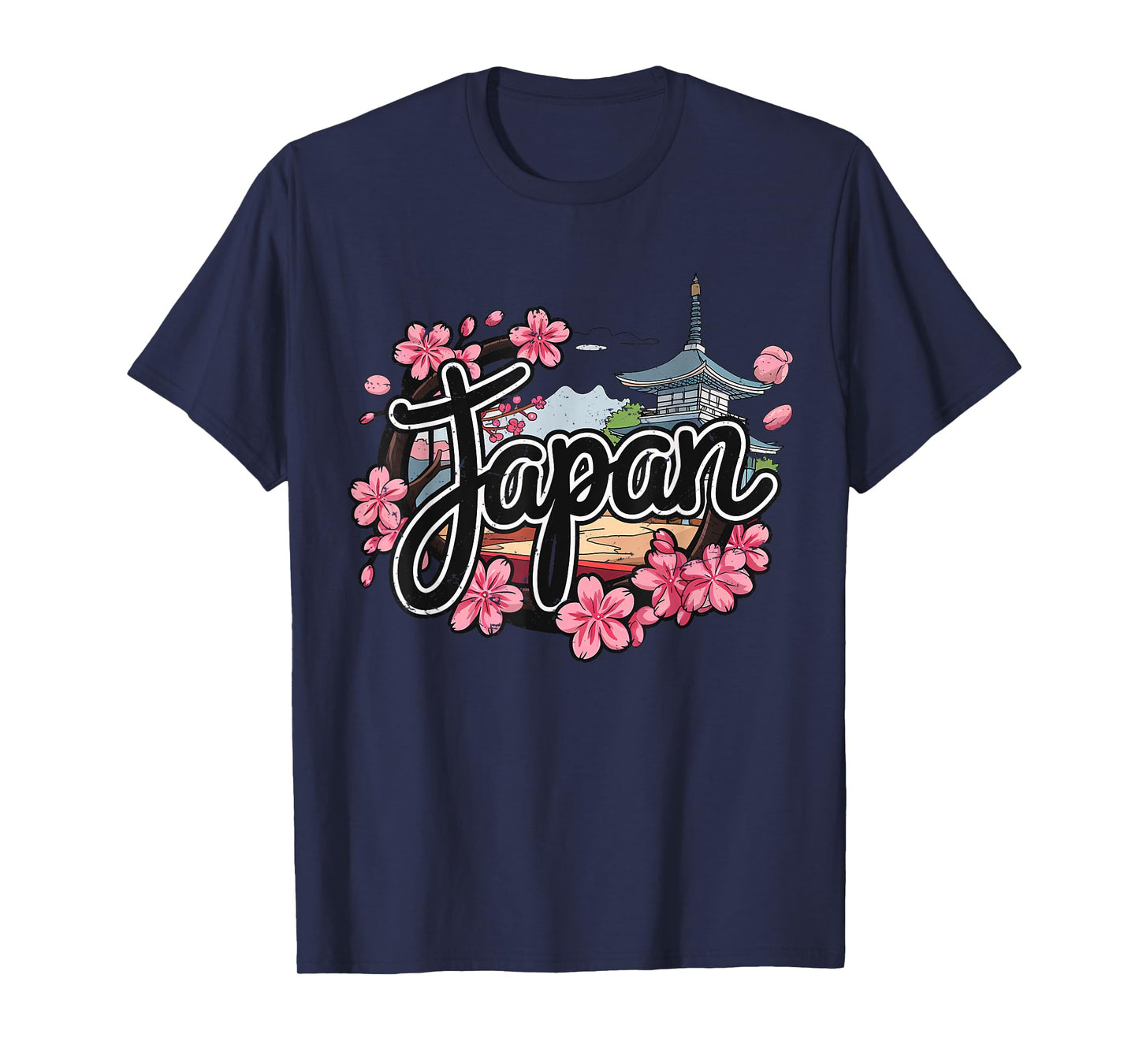 Japan Sakura Travel Cherry Blossom Japanese Temple T-Shirt
