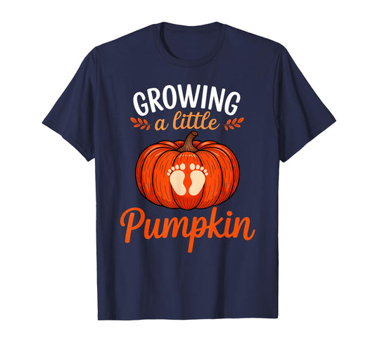 Growing A Little Pumpkin Pregnancy Thanksgiving Maternity T-Shirt