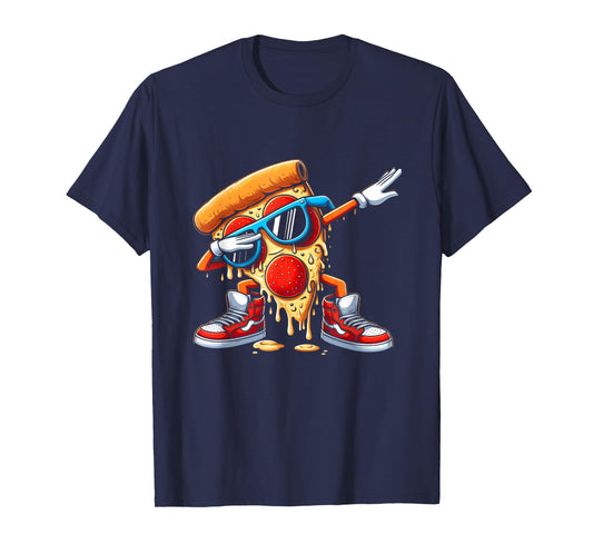 Dabbing Pizza Slice Dripping Fast Food Lovers Dab Dance T-Shirt