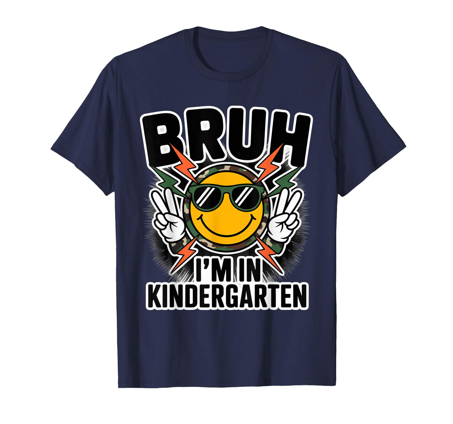 Bruh I'm in Kindergarten Camouflage Back to School Camo Boys T-Shirt