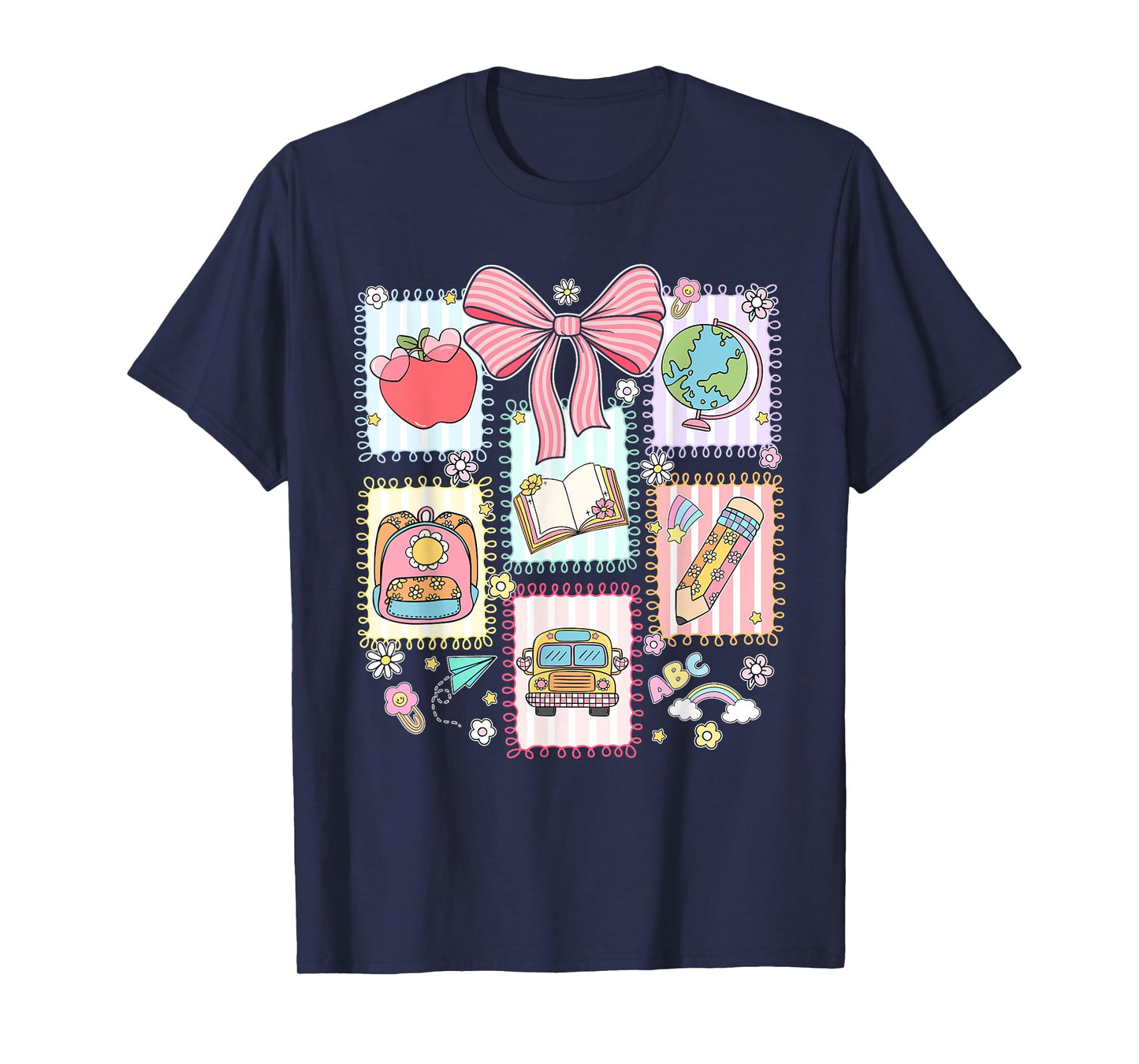 Coquette Bow Teacher Back To School Teacher Life Student Kid T-Shirt