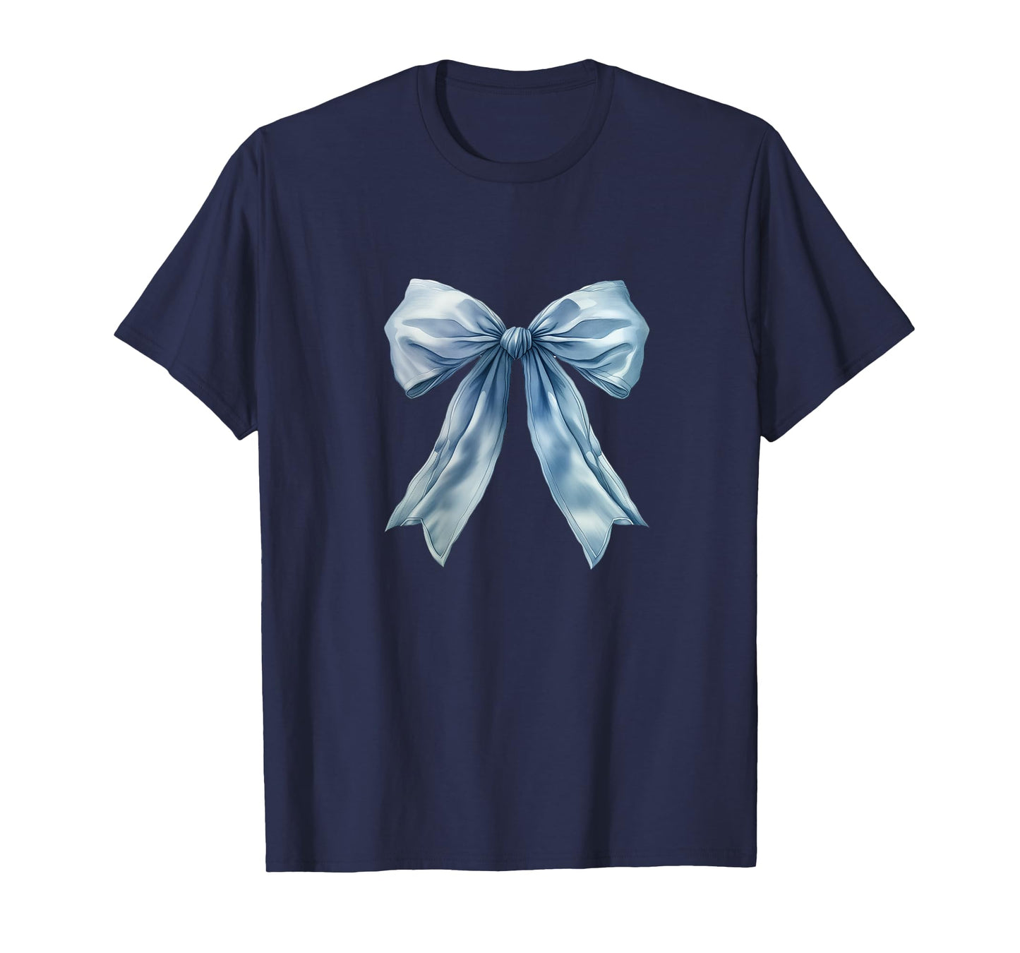 Baby Blue Bow Cute Coquette y2k Clean Girl Aesthetic Women T-Shirt