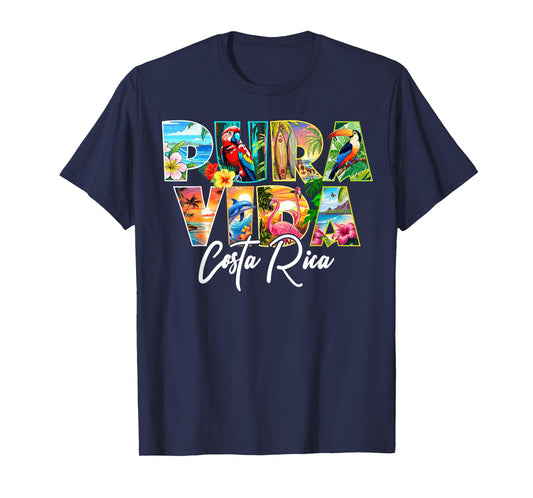 Pura Vida Costa Rica Tropical Travel Vibes Beach Life T-Shirt
