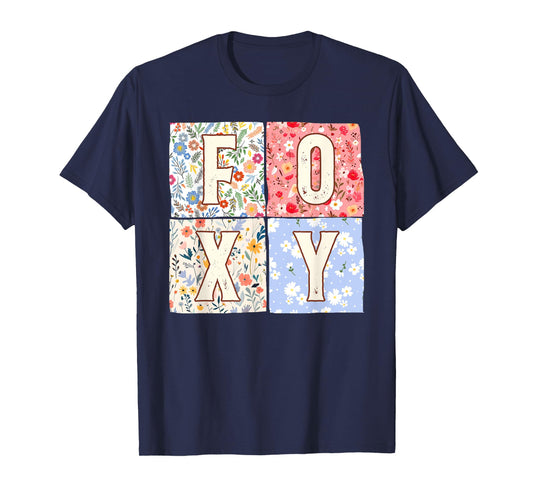 Foxy Grandma Grandmother Mother's Day Boho Floral Flower T-Shirt