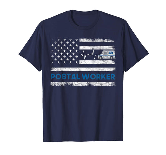 Vintage Postal Worker American Flag US Postal Service T-Shirt