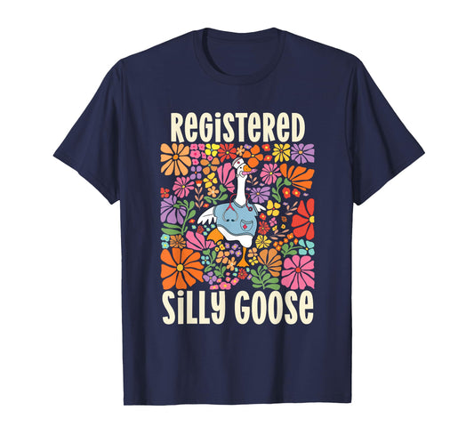 Registered Silly Goose RN Nurse Day University School Nurse T-Shirt