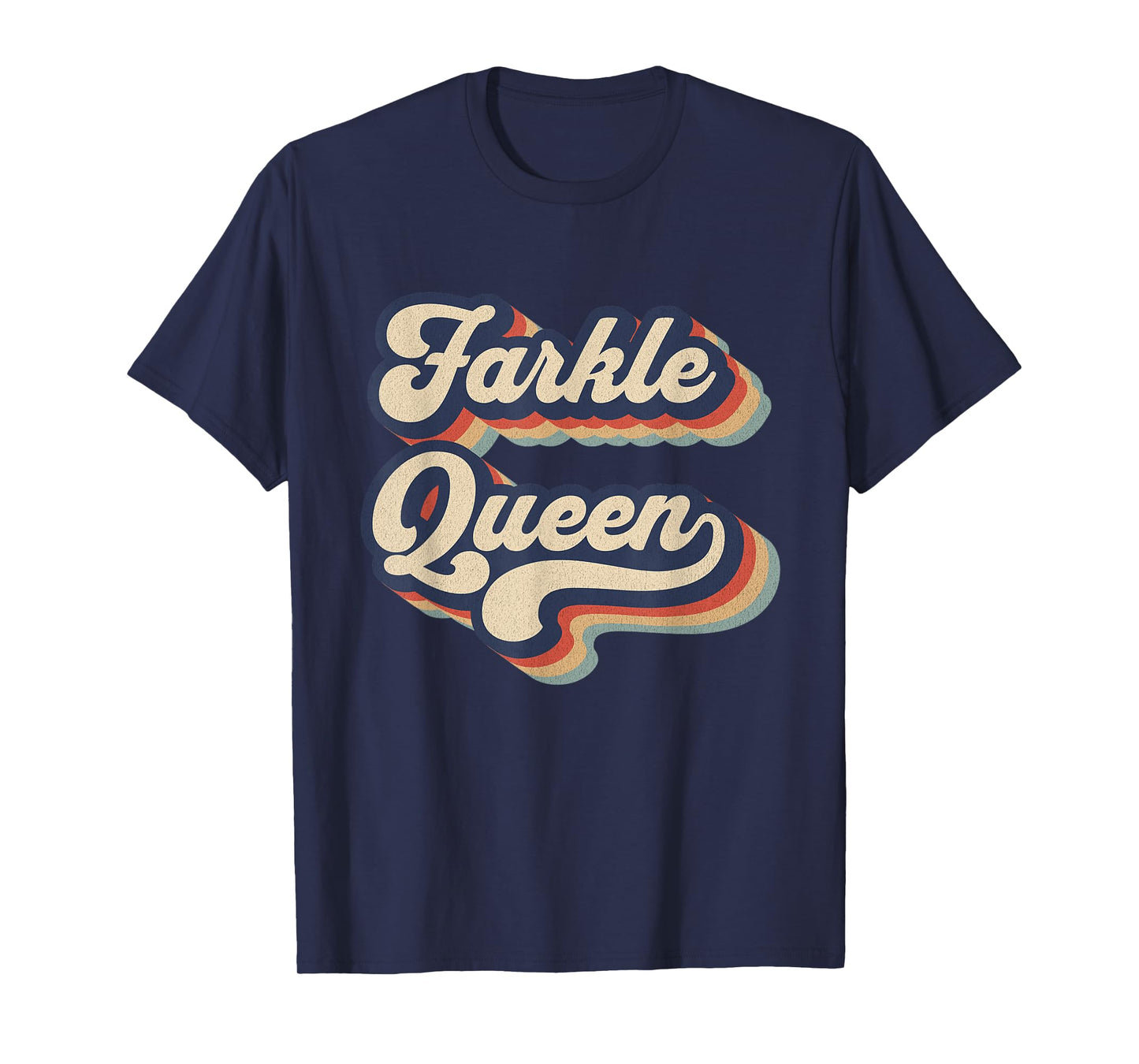 Farkle Queen Vintage Farkle Dice Game Womens T-Shirt