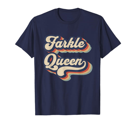 Farkle Queen Vintage Farkle Dice Game Womens T-Shirt