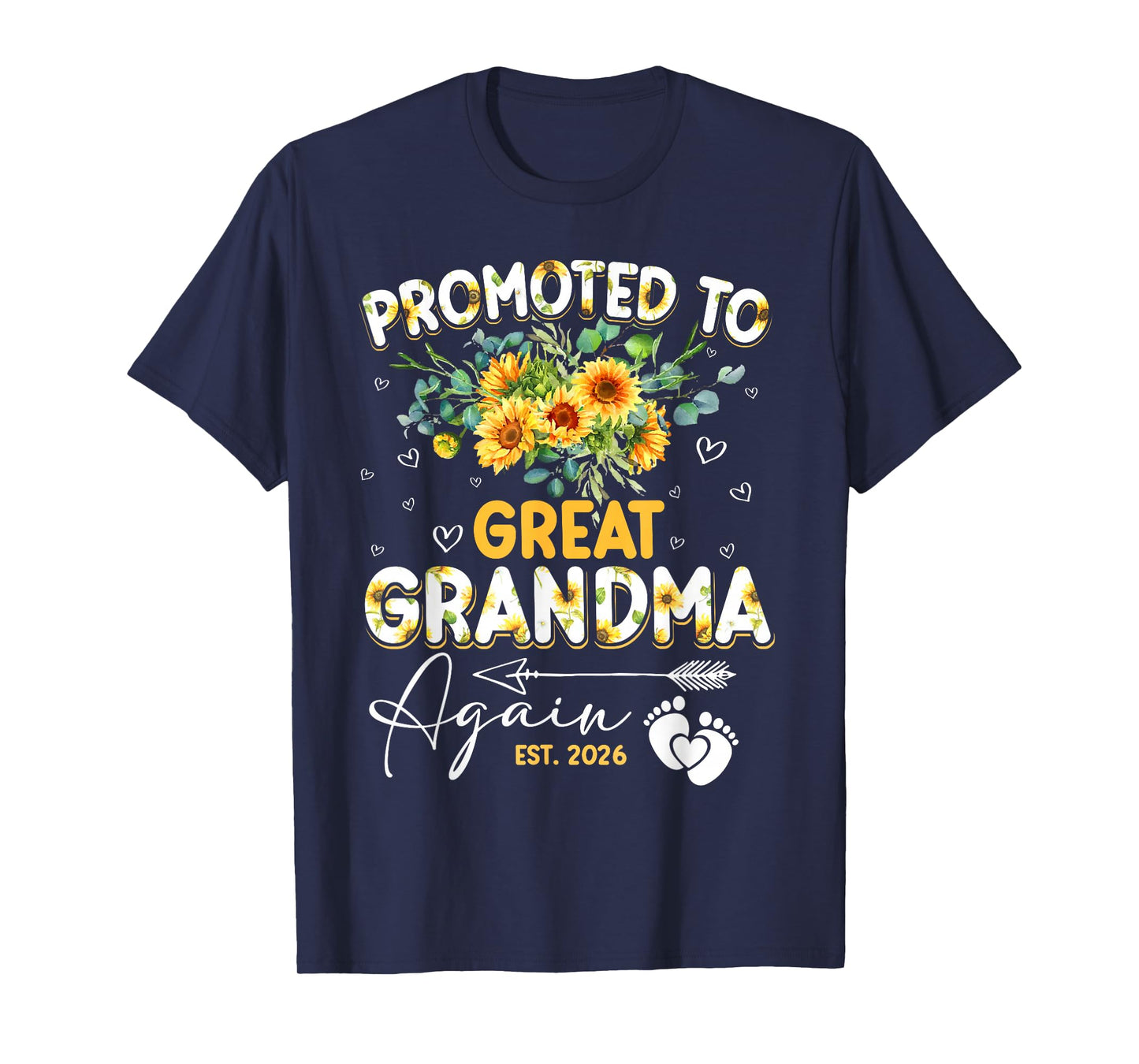 Promoted to Great Grandma Again 2026 Pregnancy Announcement T-Shirt