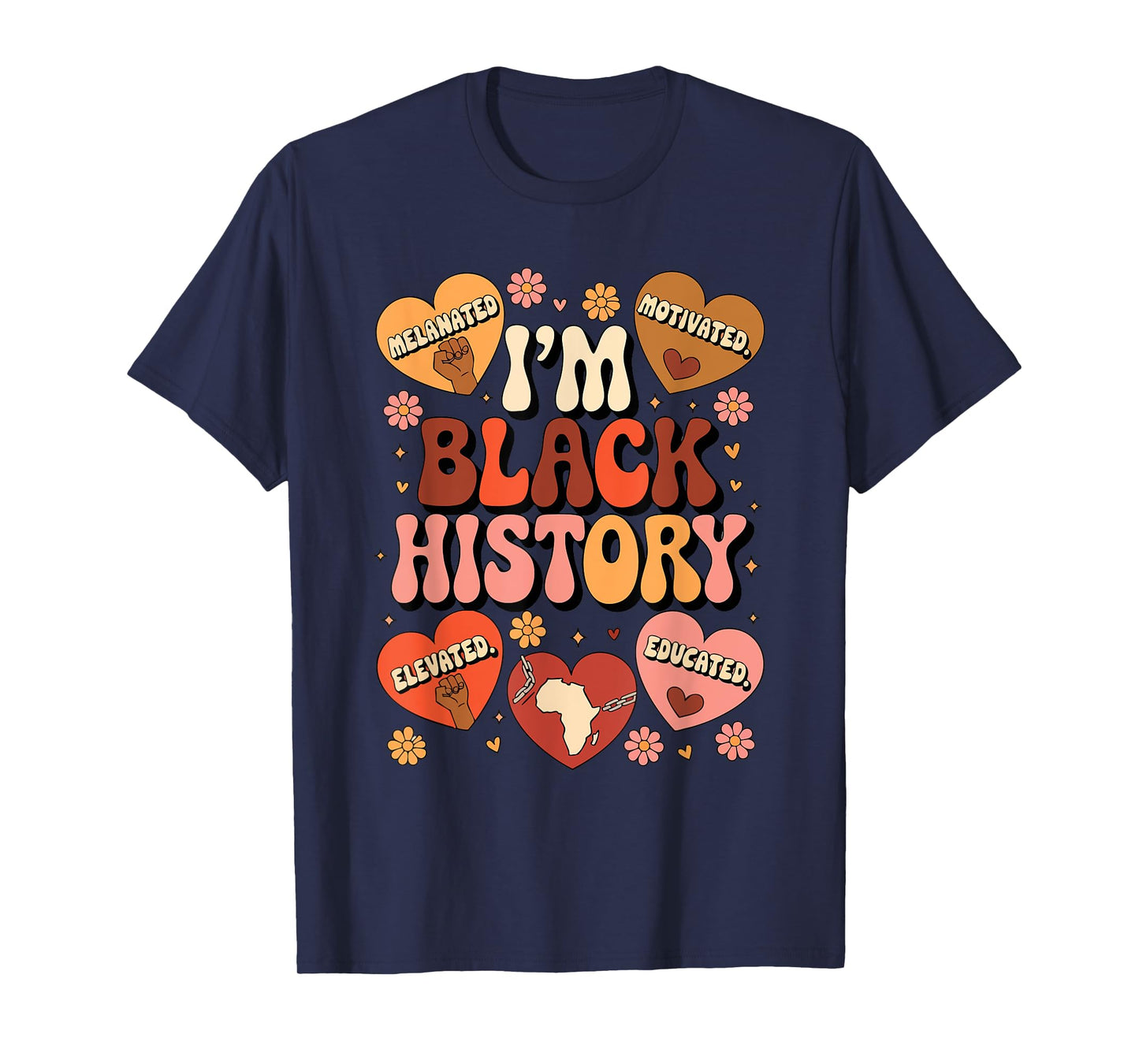 I'M BLACK History Pride Black History Afro Motivation T-Shirt