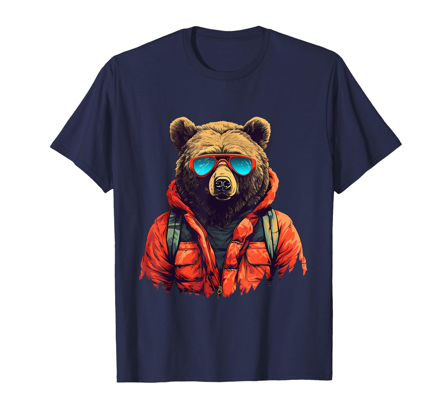 Bear Sunglass Wildlife Animal Art Nature Forest T-Shirt