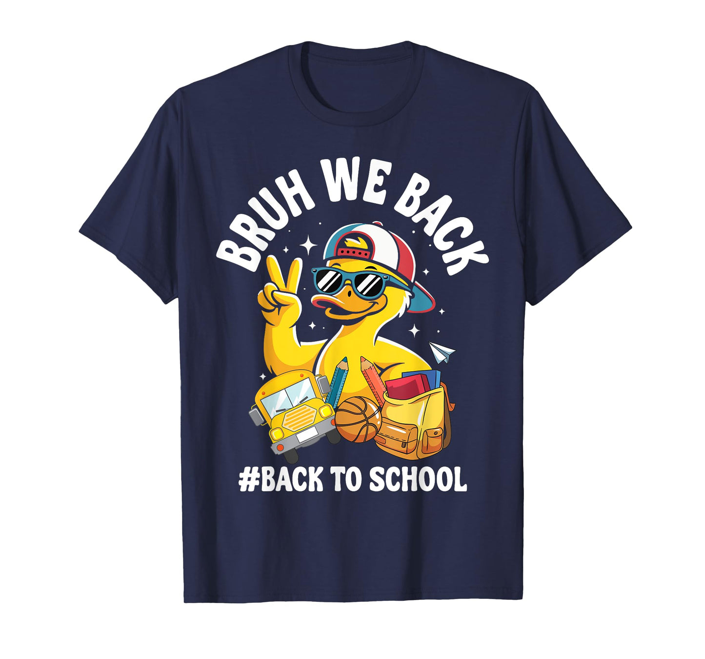 Bruh We Back Retro Back To School Teachers Kids Boys Girls T-Shirt
