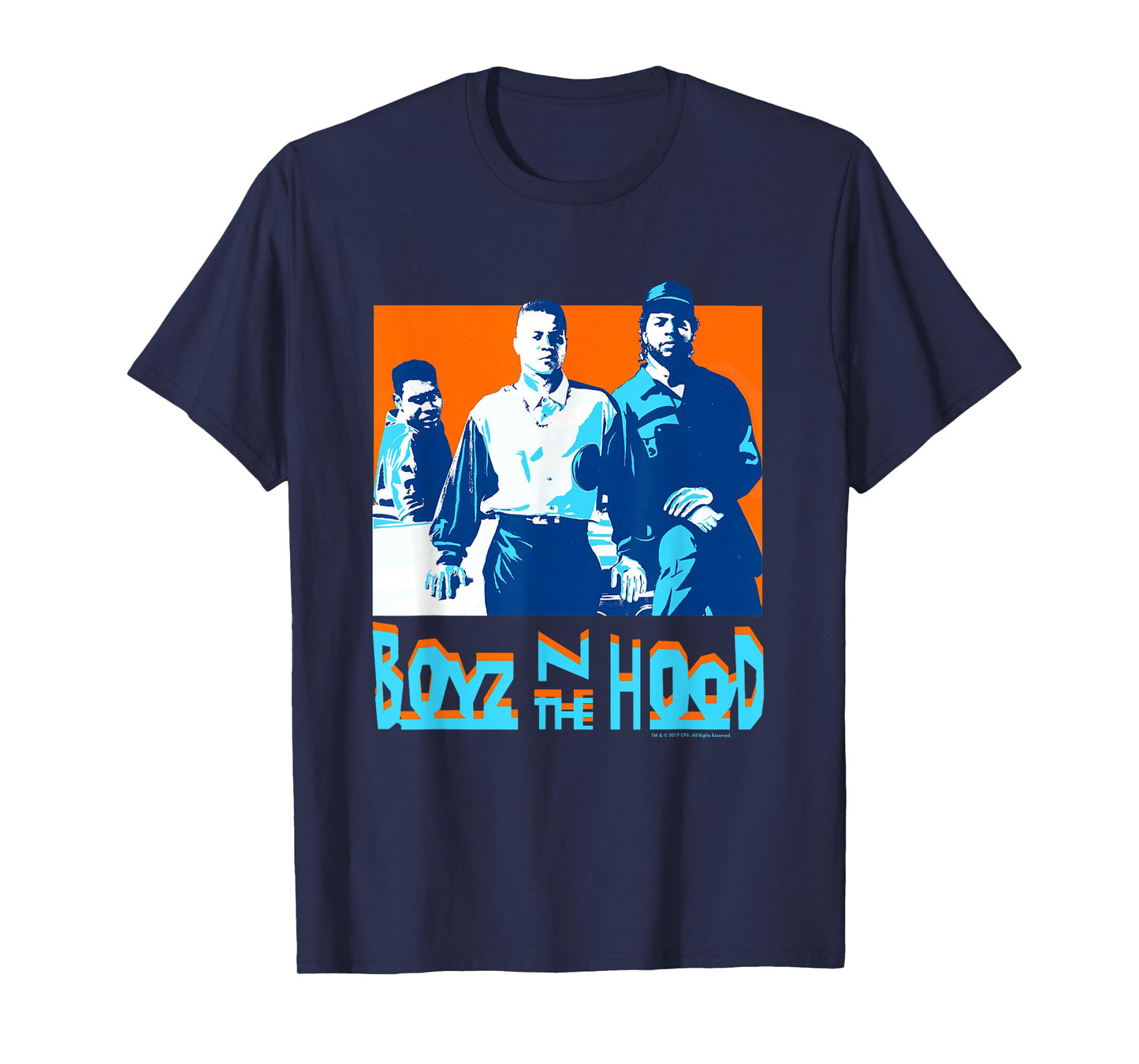 Boyz N The Hood Iconic Group Shot Silhouette Chest Poster T-Shirt