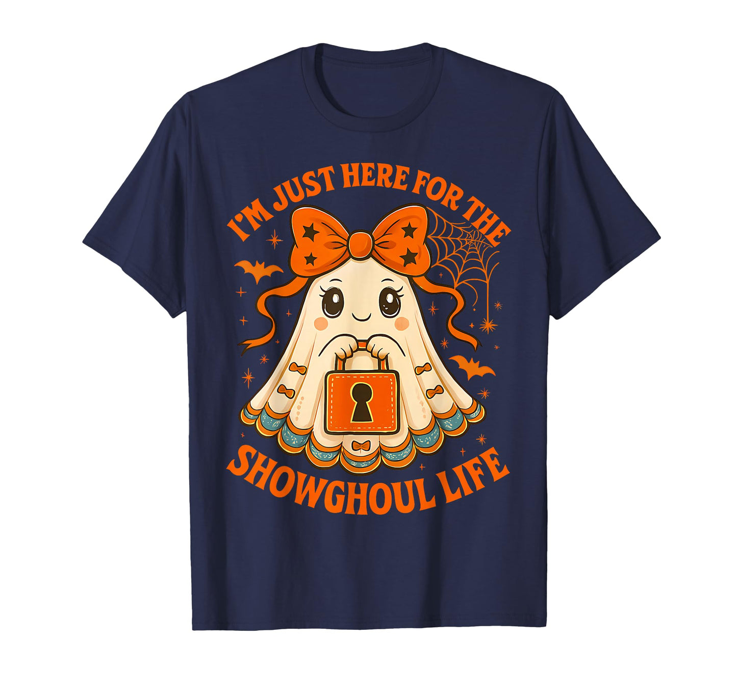 Halloween Showghoul Life Ghost Orange Bow Women Girl T-Shirt