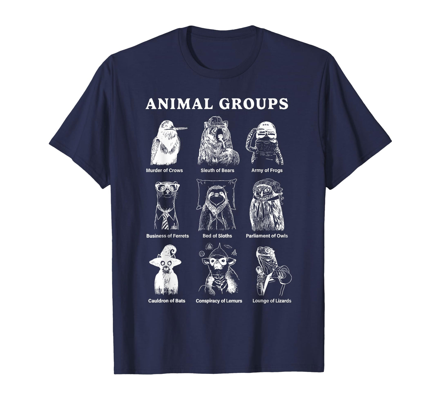 Animal Groups Educational Wildlife Animals Of The World T-Shirt