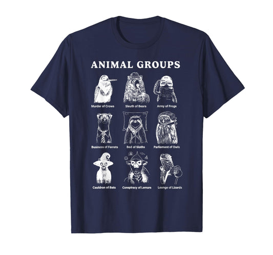 Animal Groups Educational Wildlife Animals Of The World T-Shirt