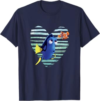 Disney Pixar Finding Dory Nemo Dory Friendship Heart shape T-Shirt