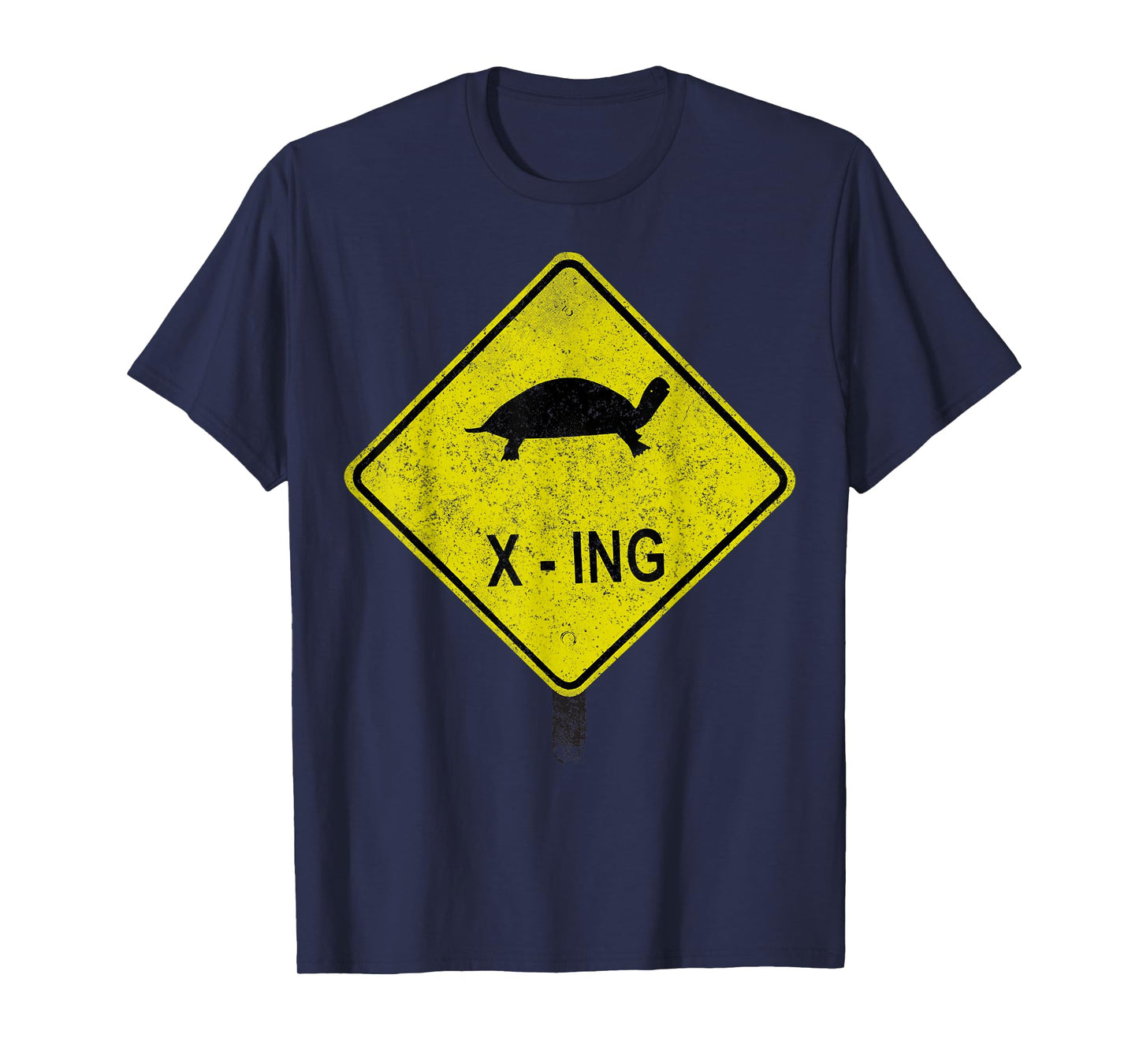 Turtle Crossing X-ing Sign Beach Sea Shore Marine Wildlife T-Shirt