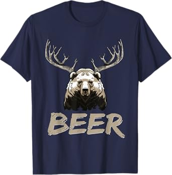 Bear Deer Beer Beer Lovers Drinkers Men Women T-Shirt