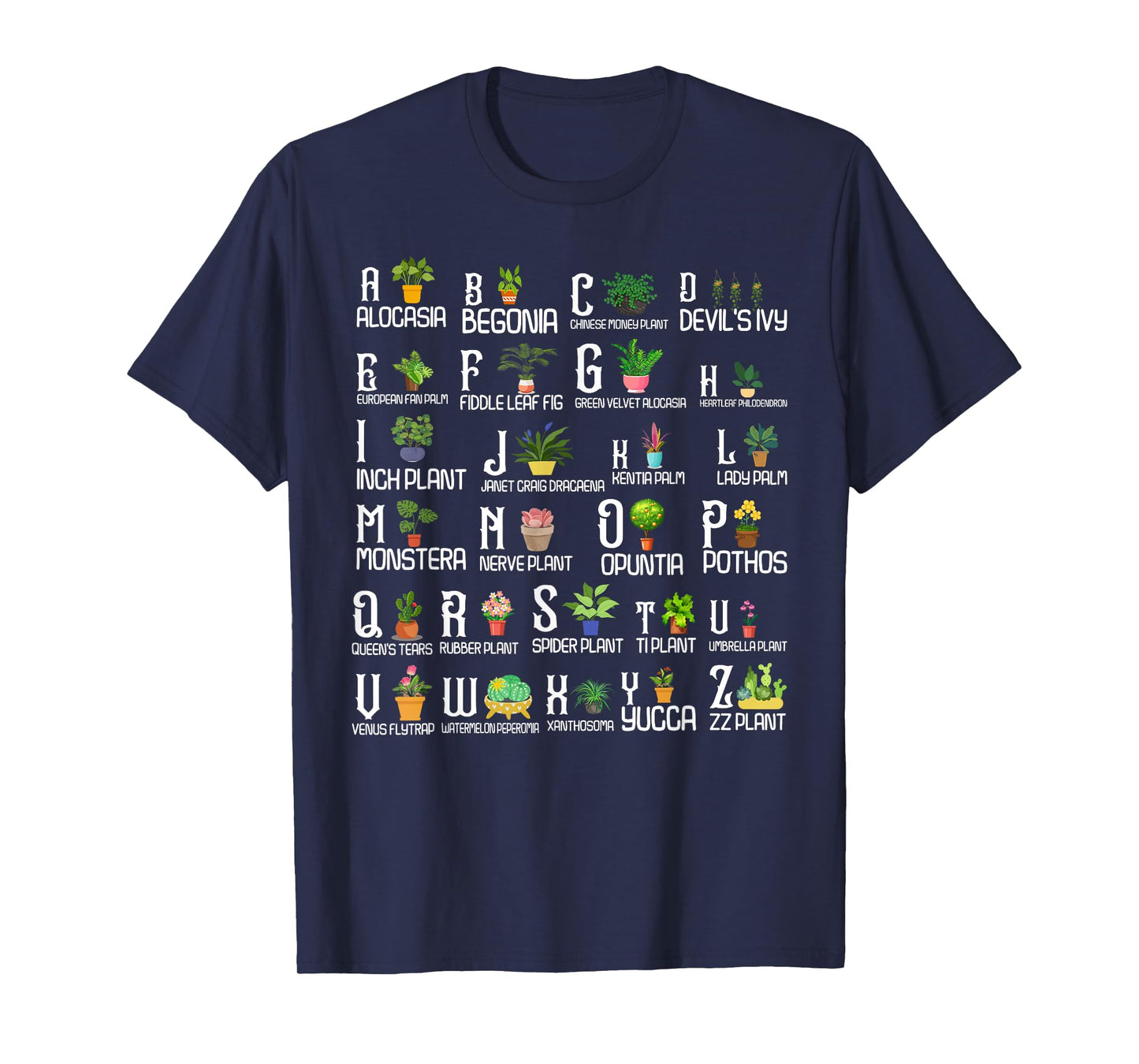 Plant Alphabet ABC Back To School Teacher Educational T-Shirt