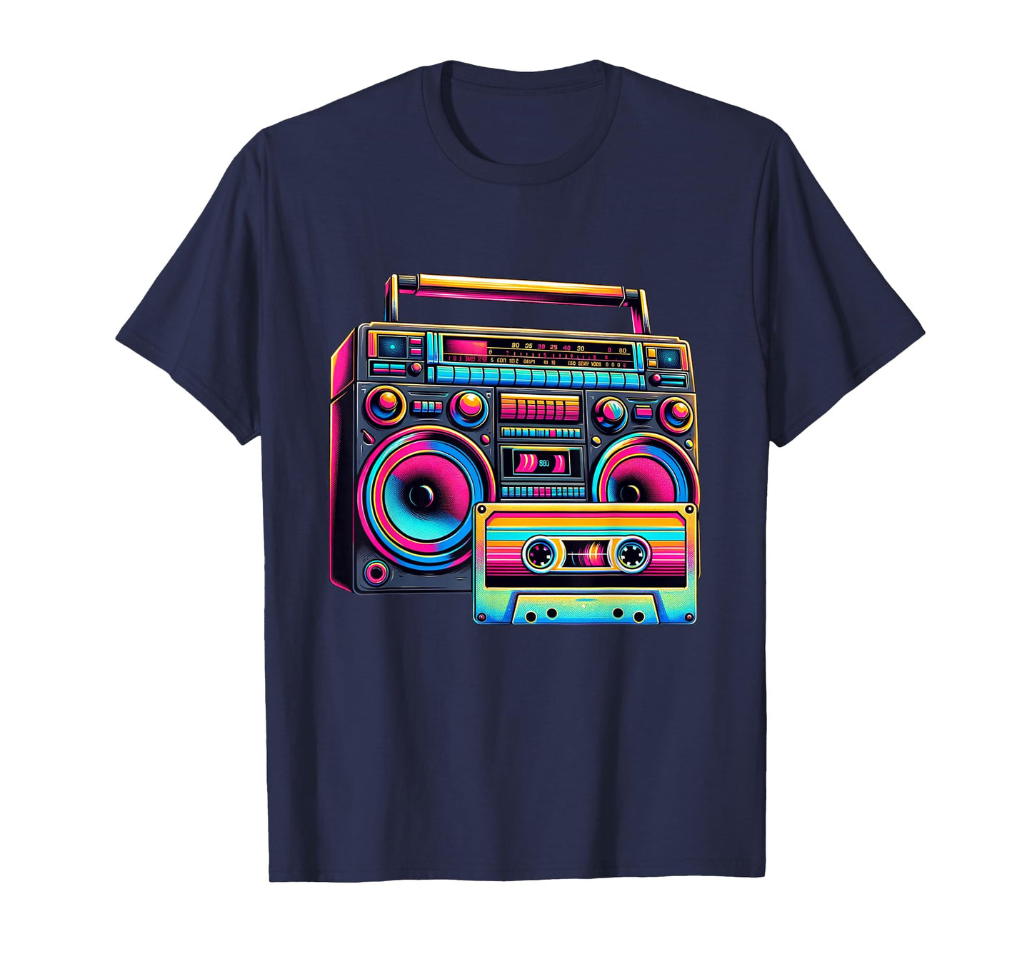 80s 90s 1980s Boombox Stereo Fashion Eighties Retro Theme T-Shirt