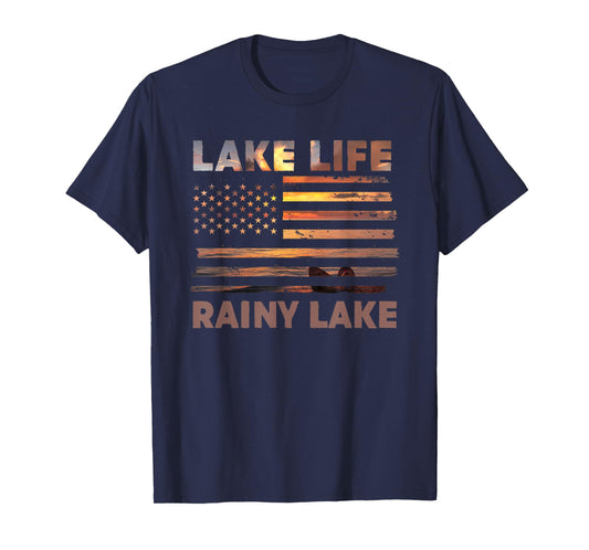 Lake Life Rainy Lake Scenic Outdoor Adventure T-Shirt