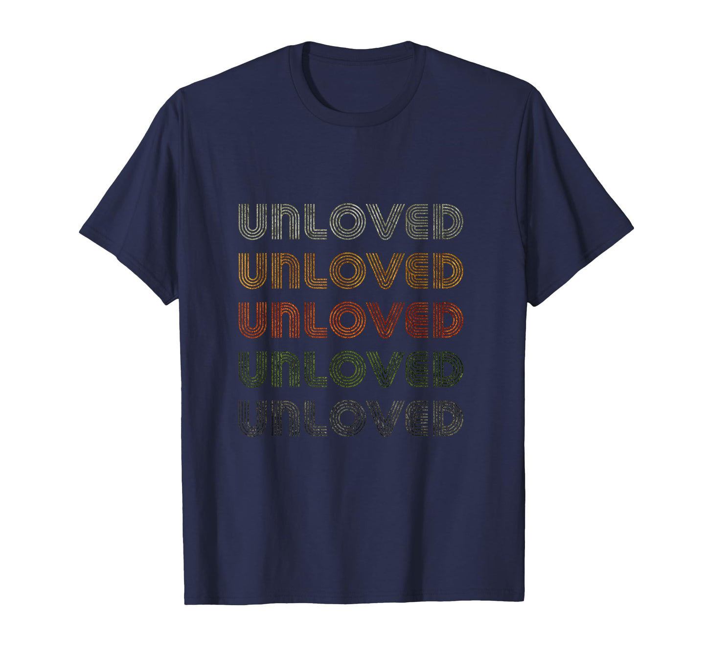 Love Heart Unloved Tee Grunge Vintage Style Black Unloved T-Shirt