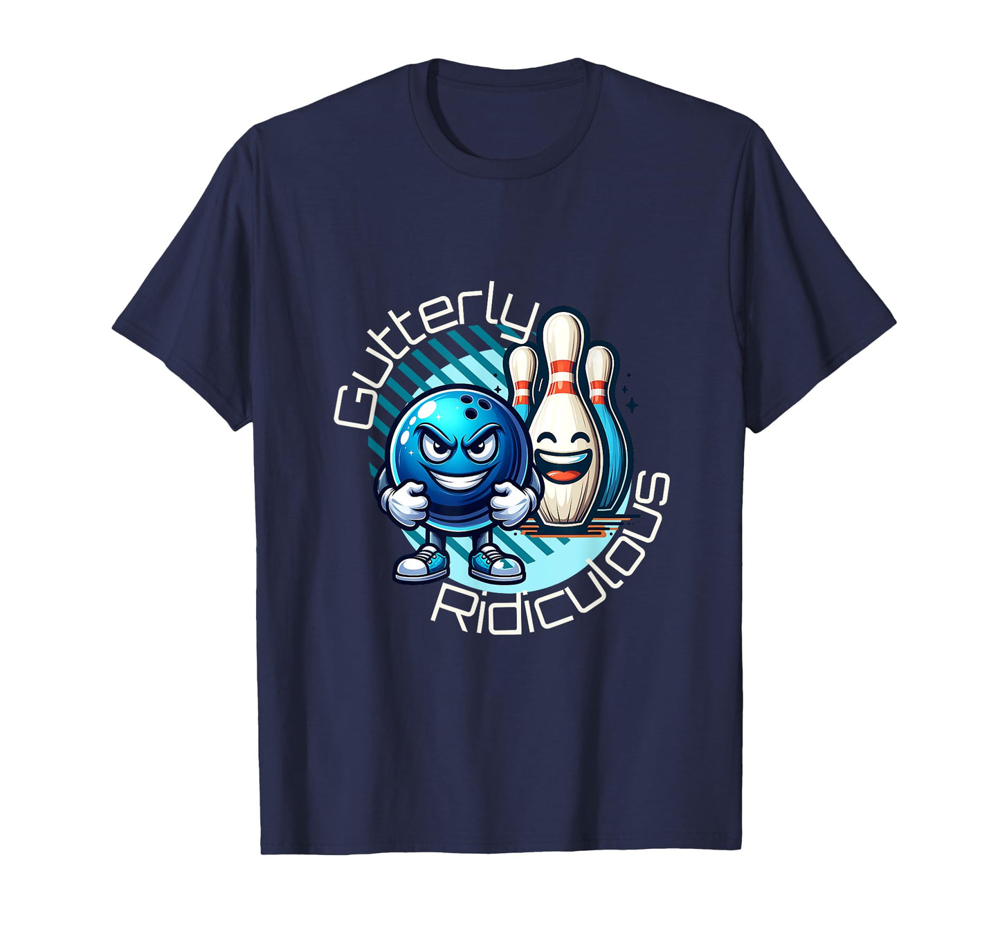 Gutterly Ridiculous Cartoon Bowling T-Shirt
