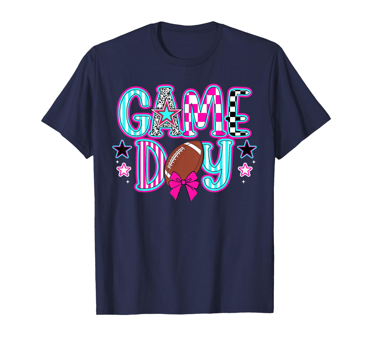 Game Day Coquette Football Game Day Football T-Shirt