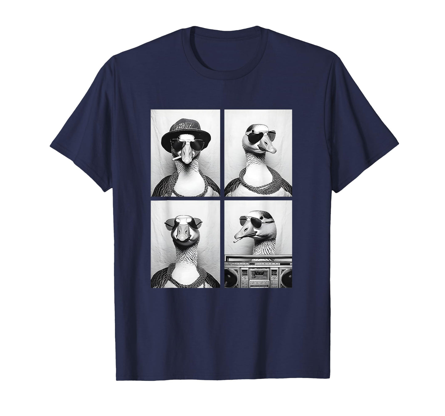 Funny Gangster Goose Hip Hop Street Urban Animals Geese Meme T-Shirt