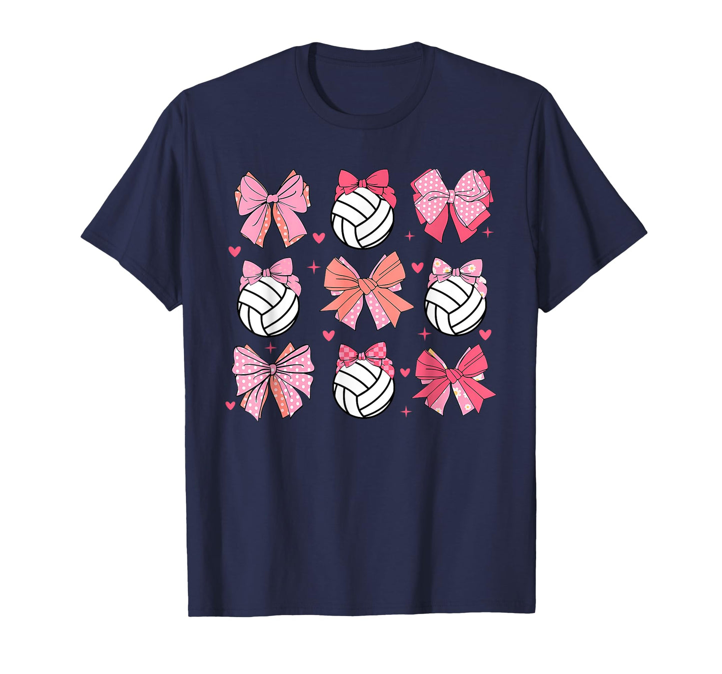 volleyball Coquette Bow volleyball Mom Mothers Day Softball T-Shirt