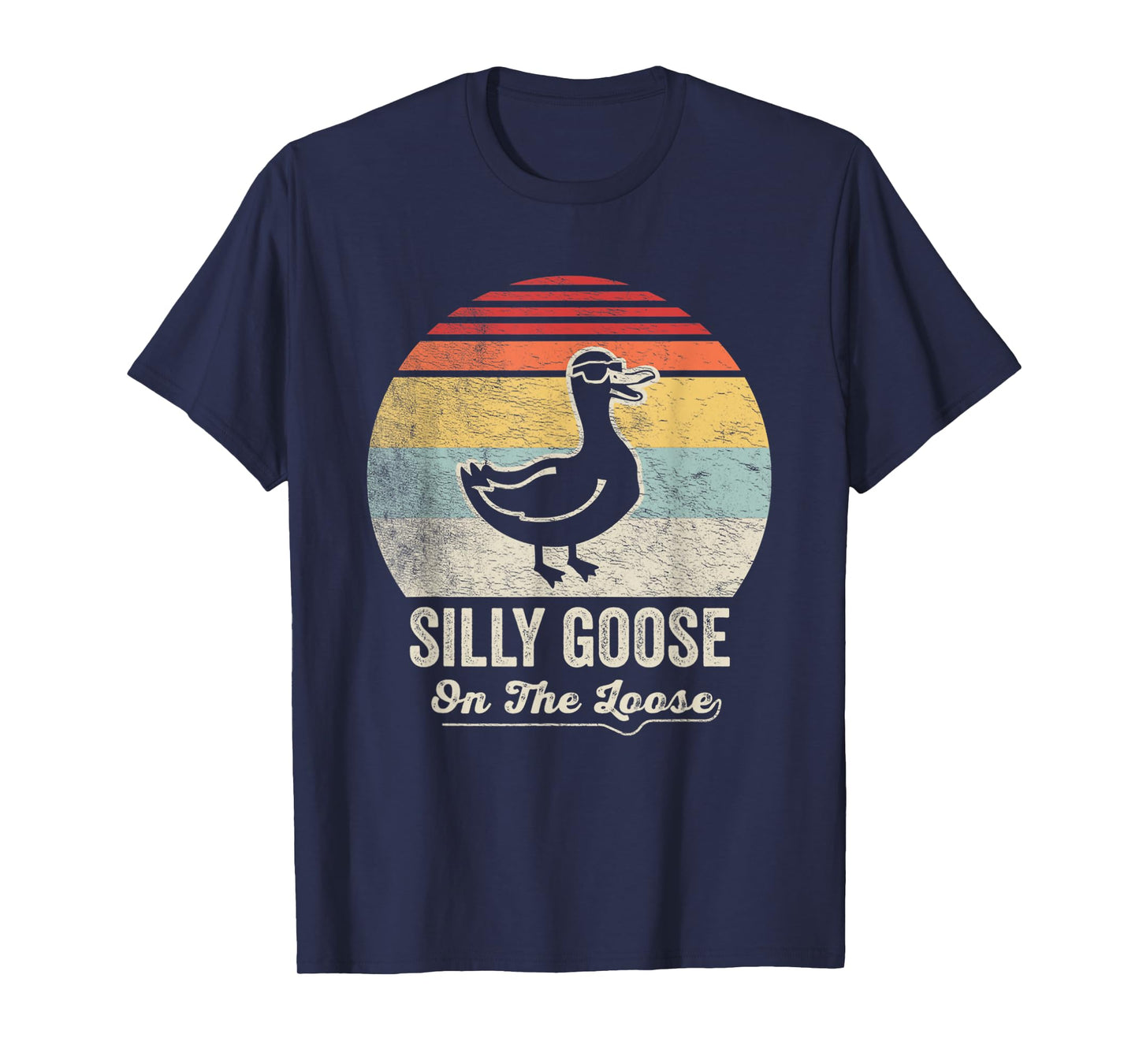 Silly Goose On The Loose Funny Retro Style T-Shirt