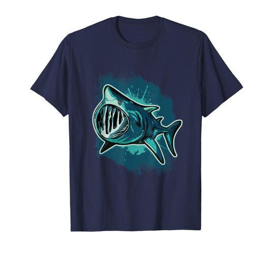 Ferocious Shark Art - Ocean Predator Basking Shark T-Shirt
