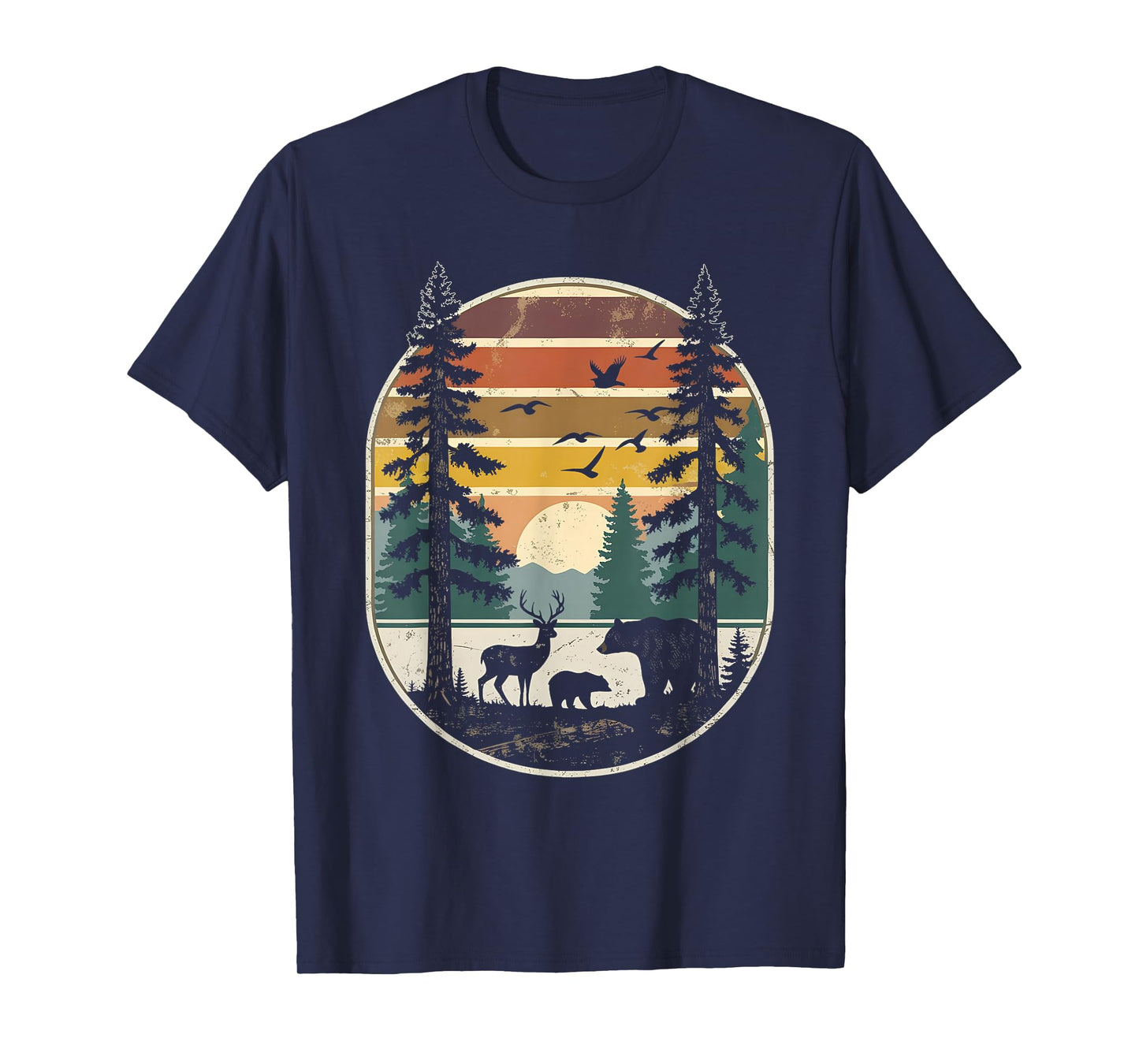 Trees Wildlife Nature Vintage Forest T-Shirt