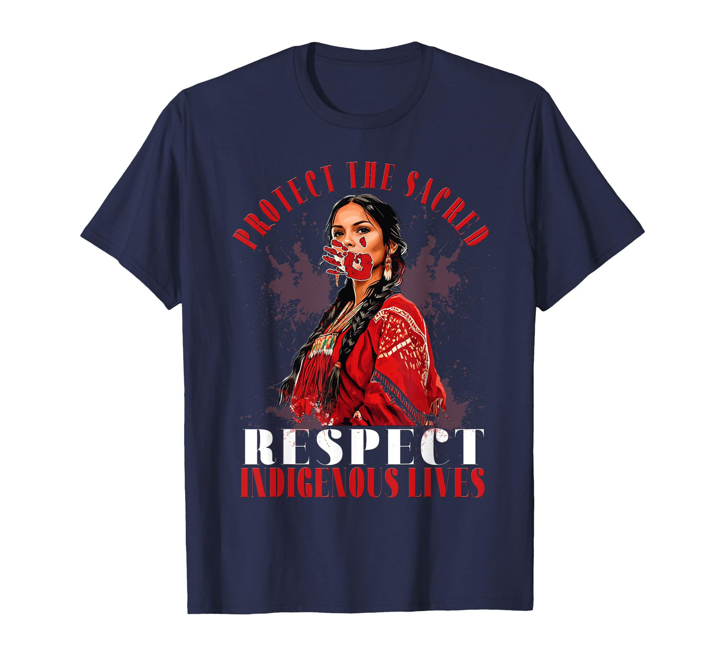 MMIW Awareness Indigenous Women Stolen Sisters Native Art T-Shirt