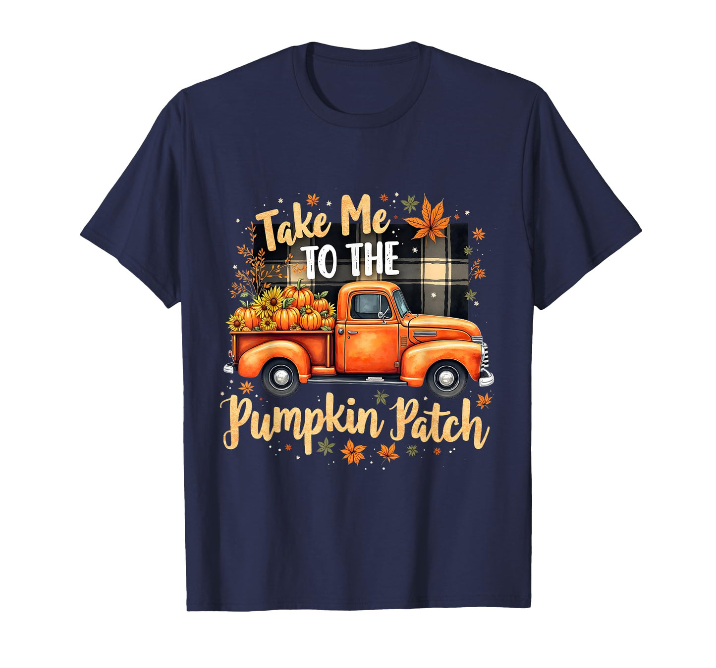 Take Me to The Pumpkin Patch Vintage Fall Truck Art T-Shirt