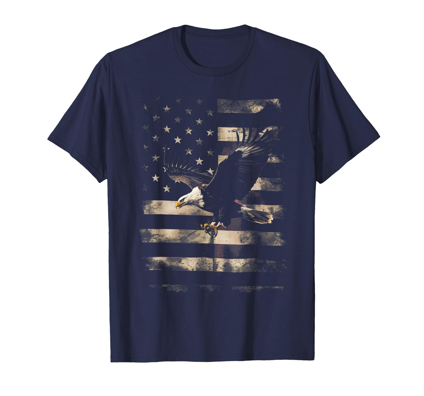 Bald Eagle 4th of July USA Flag Patriotic Distressed Gifts T-Shirt